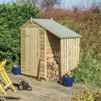 Rowlinson Oxford Small Shiplap Apex Shed with Side Storage - 4 x 3ft