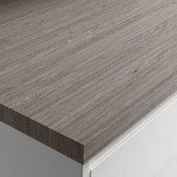 Wickes Wood Effect Laminate Upstand - Silver Grain 70 x 12mm x 3m