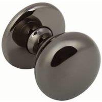 Wickes Tilbury Knob Handle & Plate - Black Nickel