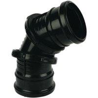 FloPlast 110mm Black Soil Pipe Adjustable Bend Double Socket - 0-90