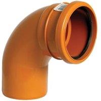FloPlast 110mm Terracotta Underground Drainage Bend Socket/Spigot - 87.5