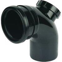 FloPlast 110mm Black Soil Pipe Access Bend - 92.5