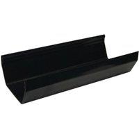 FloPlast 114mm Black Square Line Gutter - 2m