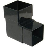 FloPlast 65mm Black Square Downpipe Offset Bend - 92.5