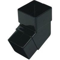 FloPlast 65mm Black Square Downpipe Offset Bend - 112.5