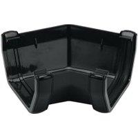 FloPlast 114mm Black Square Line Gutter Angle - 135