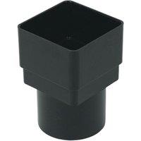 FloPlast Black Square to Round Downpipe Adaptor