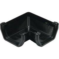 FloPlast 114mm Black Square Line Gutter Angle - 90