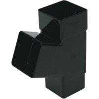FloPlast 65mm Black Square Line Downpipe Branch - 67.5