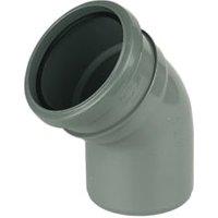 FloPlast 110mm Grey Soil Pipe Bend Socket/Spigot - 135