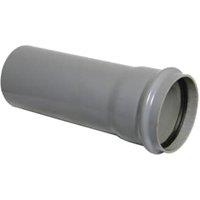 FloPlast 110mm Grey Soil Pipe Single Socket - 3m