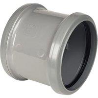 FloPlast 110mm Grey Double Socket Coupling