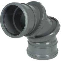 FloPlast 110mm Grey Soil Pipe Adjustable Bend Double Socket - 0-90