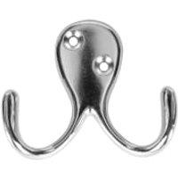Wickes Two Prong Coat Hook - Chrome