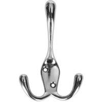 Wickes Three Prong Coat Hook - Chrome
