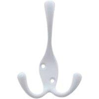 Wickes Three Prong Screwed Hook - White