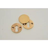 Wickes Key Hole Cover & Plate - Brass - 35mm