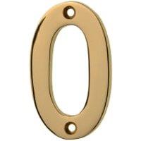 Wickes Brass Door Number - 0