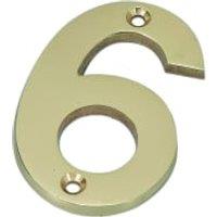 Wickes Brass Door Number - 6