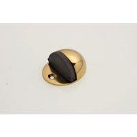 Wickes Floor Mounted Brass Door Stop - 44mm