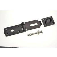 Wickes Heavy Duty Door Hasp & Staple - Black 113mm