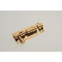 Wickes Brass Barrel Bolt - 50mm