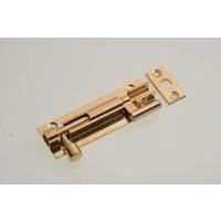 Wickes Brass Necked Barrel Bolt - 75mm