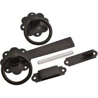 Wickes Gate Latch Straight - Black