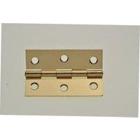 Wickes Brass Plated Butt Hinge - 76mm - Pack of 2