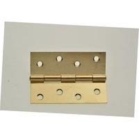 Wickes Brass Butt Hinge - 102mm - Pack of 2