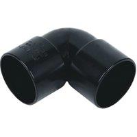 FloPlast WS11B Black Solvent Weld Waste 90 Bend - 40mm