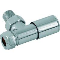 Primaflow Chrome Smooth Head Angled Radiator Valve 15mm - Pack of 2
