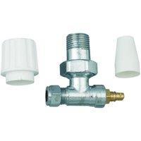 Primaflow White Radiator Valve 10mm - Pack of 2