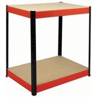 Rb Boss Workbench 2 Wood Shelves - 900 x 900 x 600mm 800kg Udl