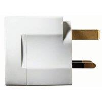 Masterplug 2-Way Double Socket Unfused Mains Adaptor Plug 13A - White