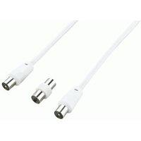 Ross TV Coaxial Cable with Male to Male Coupler - 1.5m