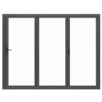 JCI Aluminium Left Opening Grey Bi-Fold Door - 2690mm