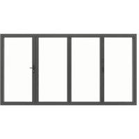 JCI Aluminium Right Opening Grey Bi-Fold Door - 3590mm