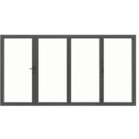 JCI Aluminium Right Opening Grey Bi-Fold Door - 3990mm