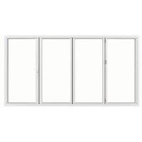 JCI Aluminium Left Opening White Bi-Fold Door - 3590mm