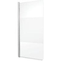 Wickes Chrome with Modesty Panel Half Frame Bath Screen - 1400 x 750mm