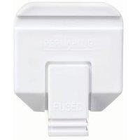 Masterplug 3 Pin 13A Fused Heavy Duty Rewirable UK Plug Socket - White