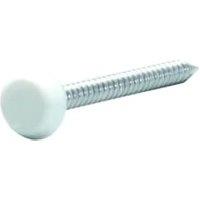 Wickes PVCu White Fascia 50mm Fixing Nails - Pack of 50