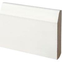 Wickes Dual Purpose Chamfered / Bullnose Primed MDF Skirting - 14.5 x 94 x 2400mm - Pack of 5