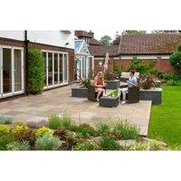 Marshalls Indian Sandstone Textured Buff Multi Circle Paving Kit - 6.34m2