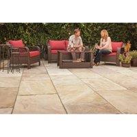 Marshalls Indian Sandstone Textured Brown Multi Circle Paving Kit - 6.34m2