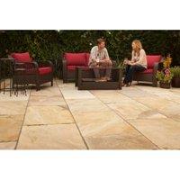 Marshalls Indian Sandstone Textured Buff Multi Paving Slab - 560 x 275 x 22mm