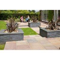 Marshalls Indian Sandstone Textured Brown Multi Paving Slab - 845 x 560 x 15-25mm - Pack of 37