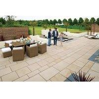 Marshalls Sawn Versuro Smooth Caramel Cream Paving Slab - 1200 x 1200 x 30mm