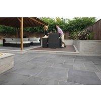 Marshalls Casarta Slate Textured Silver Grey Paving Slab - 800 x 800 x 20mm